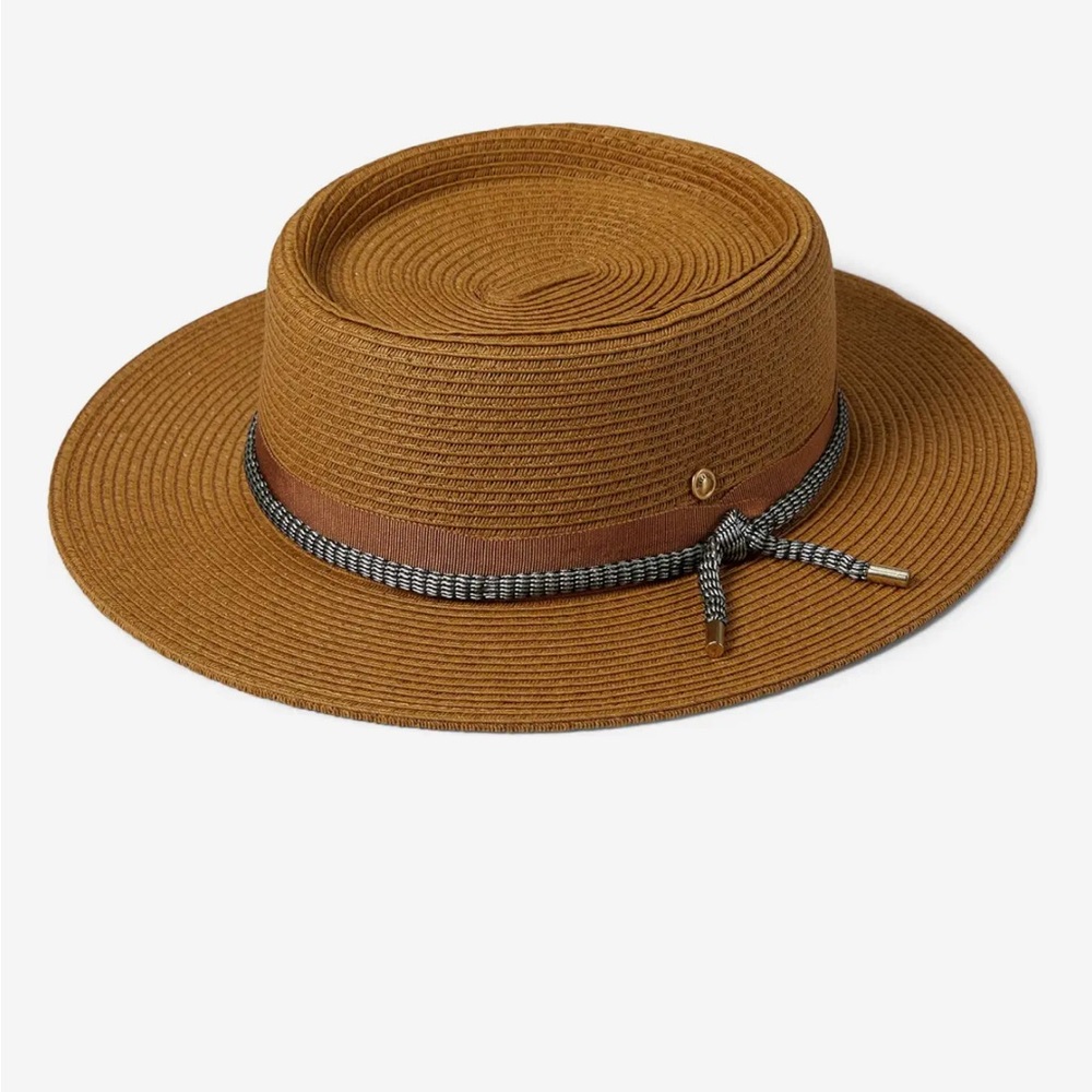 Rag & Bone Tan Straw Hat with Brown Band NWT